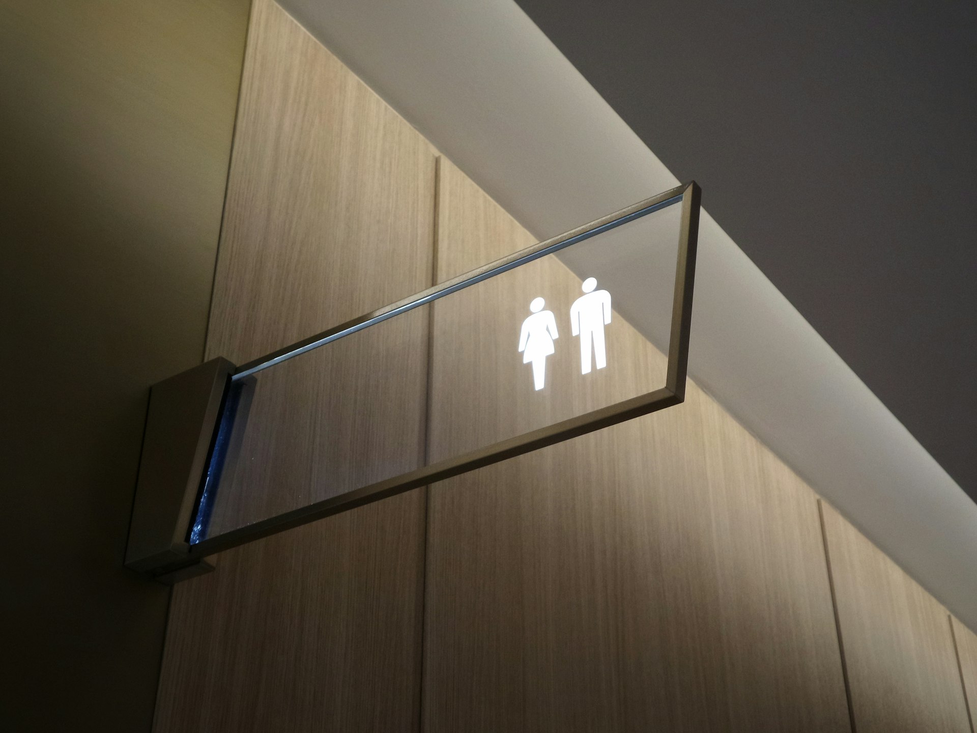 Restroom sign for men and women